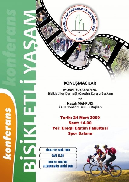 24 Mart 2009 Bisikletli Yaşam Konferansı afişi